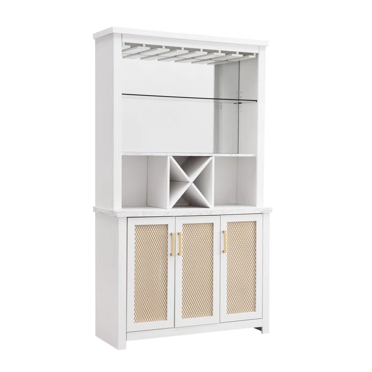 White/Gold 41.73'' Bar Cabinet ( Box 2 Of 2) 