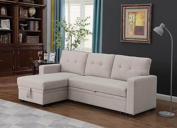 Devion Furniture Lenna Sofabed, Beige DV5014 ( incomplete only arms) box 3/3