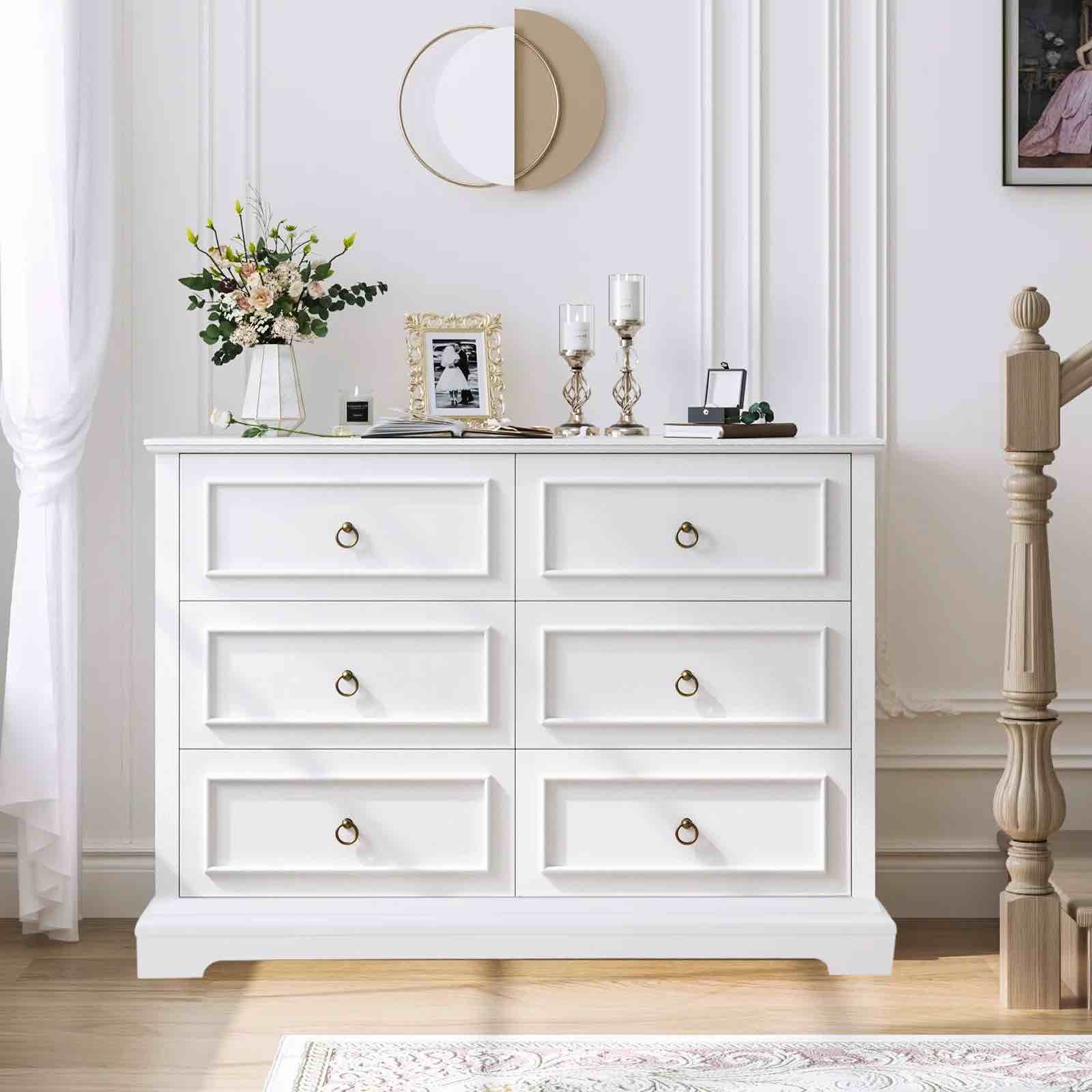 White Lamyla 6 - Drawer Dresser