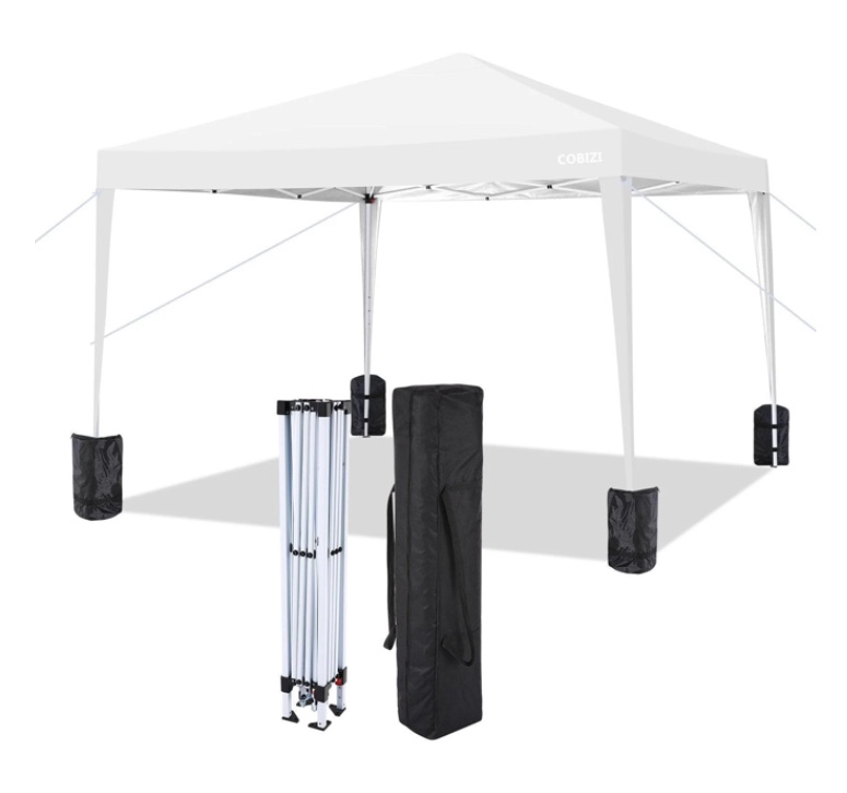 COBIZI Pop Up Canopy Gazebo Outdoor Shade Tent 10'X10' With 4 Sandbags