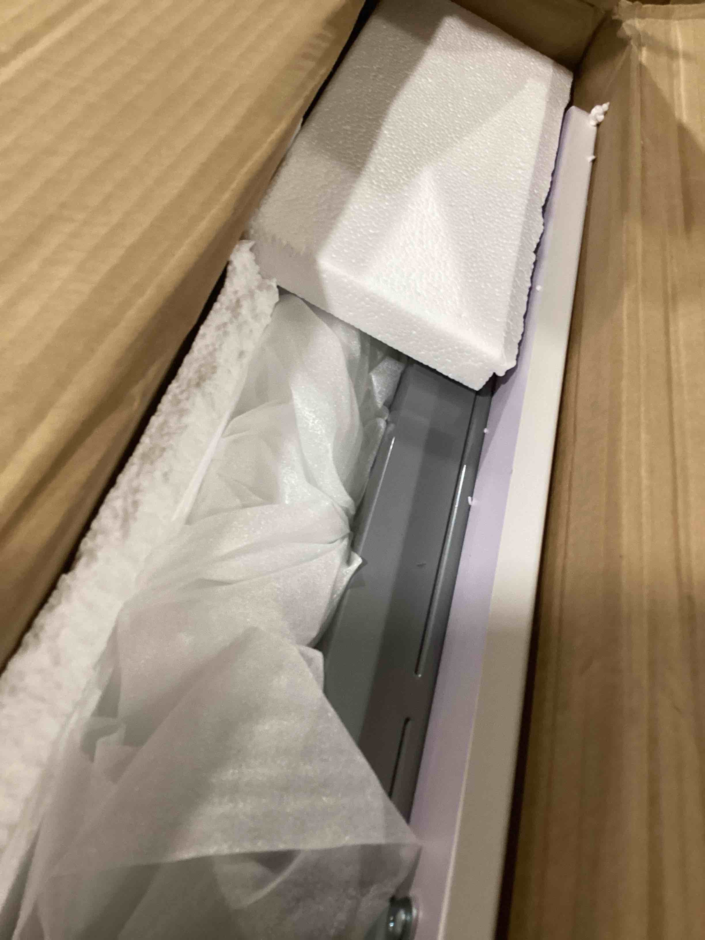 Rollaway II Compact Portable Folding Sewing Table, Silver/White