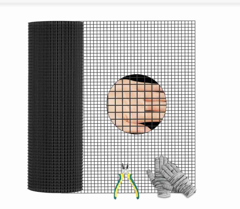 YITAHOME 19 Gauge Hardware Cloth 36Inch x 50FT, 1/2 Inch Galvanized Wire Mesh Screen,PVC Coating Wire Mesh Rolls Chicken Wire Fencing Roll