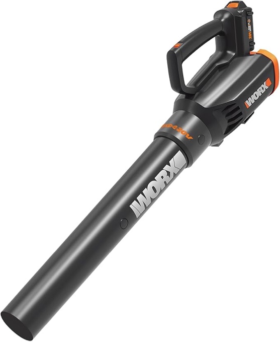 Worx 20V Cordless Leaf Blower WG547.9, Electric Blower, Powerful Turbine Fan Technology, 2-Speed Control, for One-Hand Operation, PowerShare – Bare Tool Only