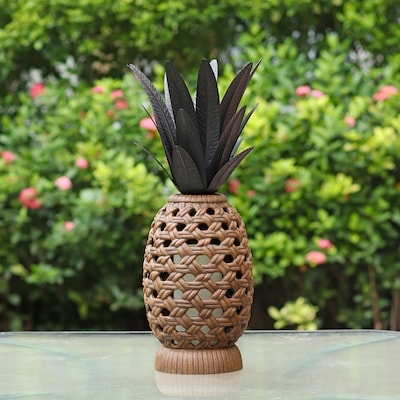 Style Selections 25-in H x 10-in W Bronze Pineapple Garden Statue