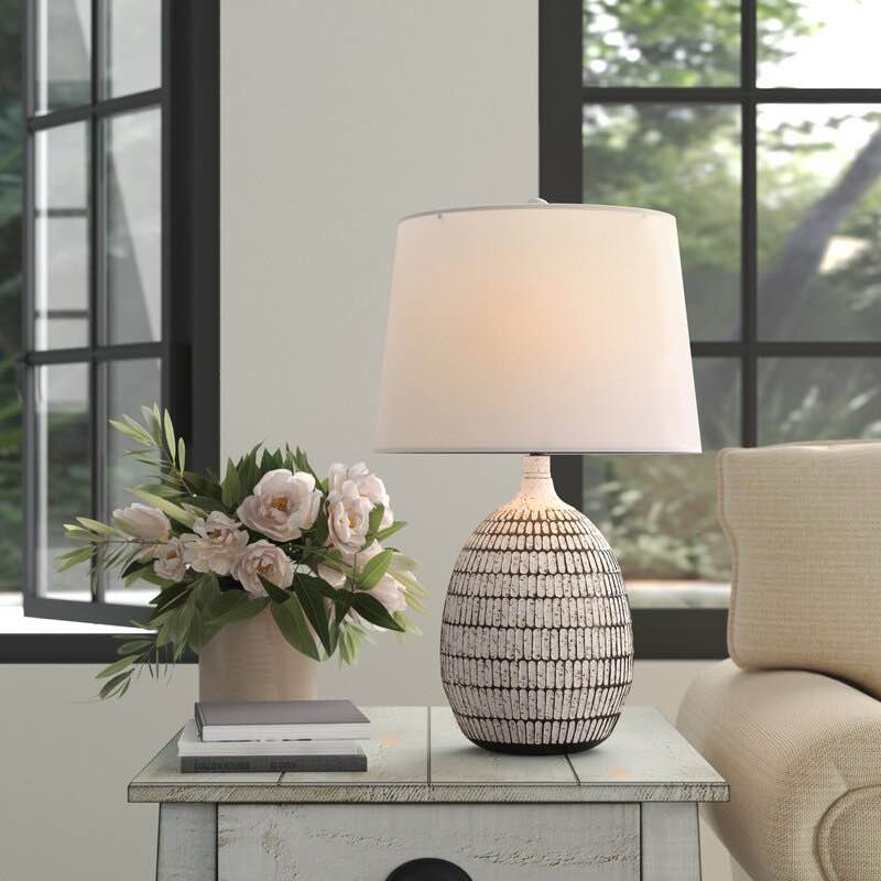 Newlon 24'' Brown/White Table Lamp