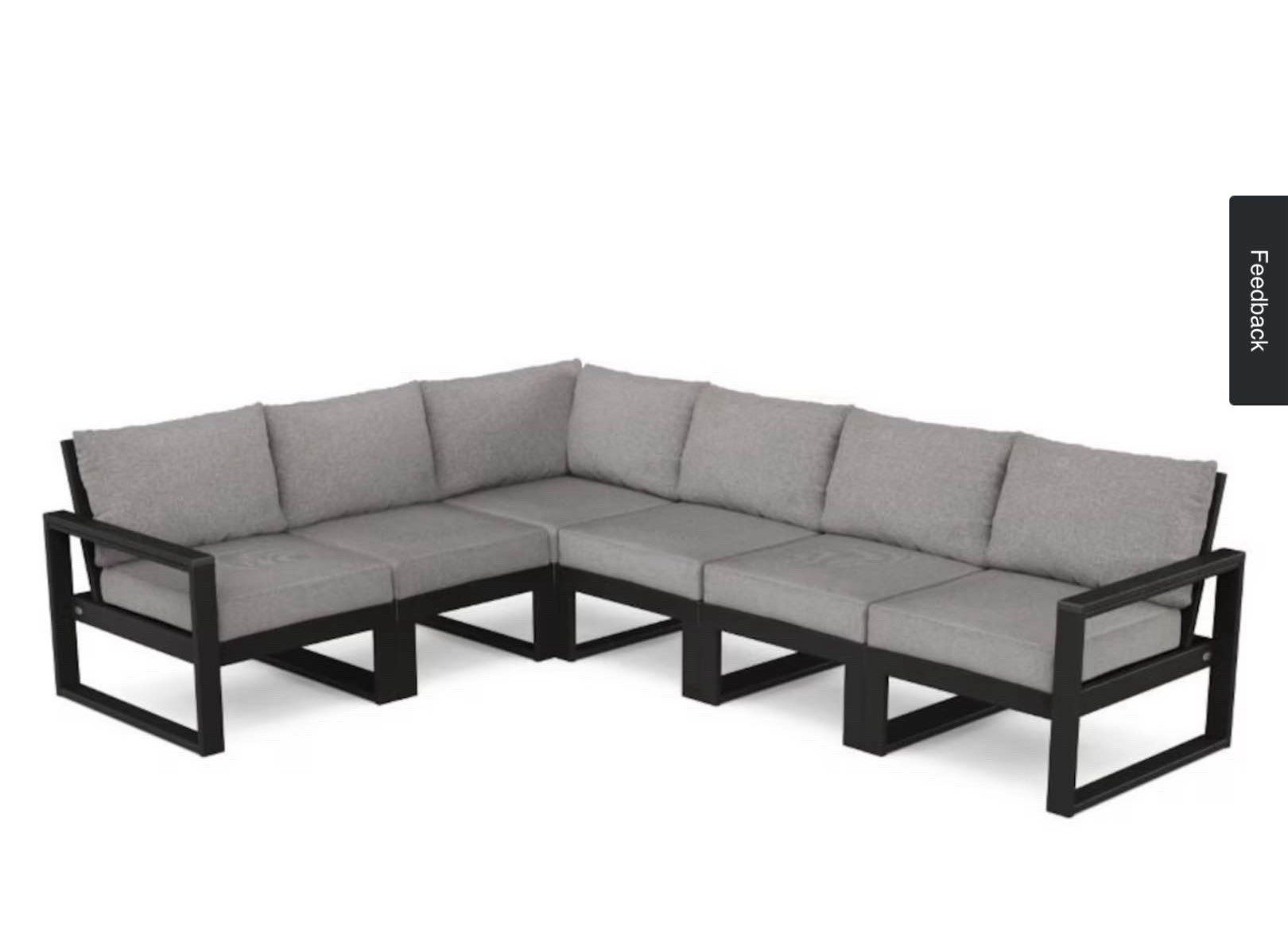 (only 1 pcs)EDGE 6-Piece Modular Deep Seating Set in Vintage Finish