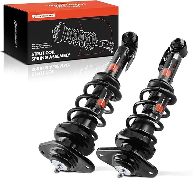 (only one piece) A-Premium Rear Pair (2) Complete Strut & Coil Spring Assembly Compatible with Mini Cooper 2007-2015 Driver and Passenger Side, FWD, Replace# 1345820L 1345820R Rear Side