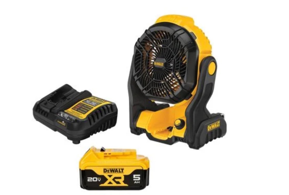 20V MAX Lithium-Ion Jobsite Fan with 20V MAX XR 5.0 Ah Battery Pack and Charger