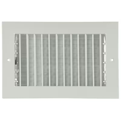 RELIABILT 10-in x 6-in Adjustable Steel White Sidewall/Ceiling Register