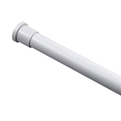 Style Selections 24-in to 40-in White Tension Single Straight Adjustable Shower Curtain Rod
