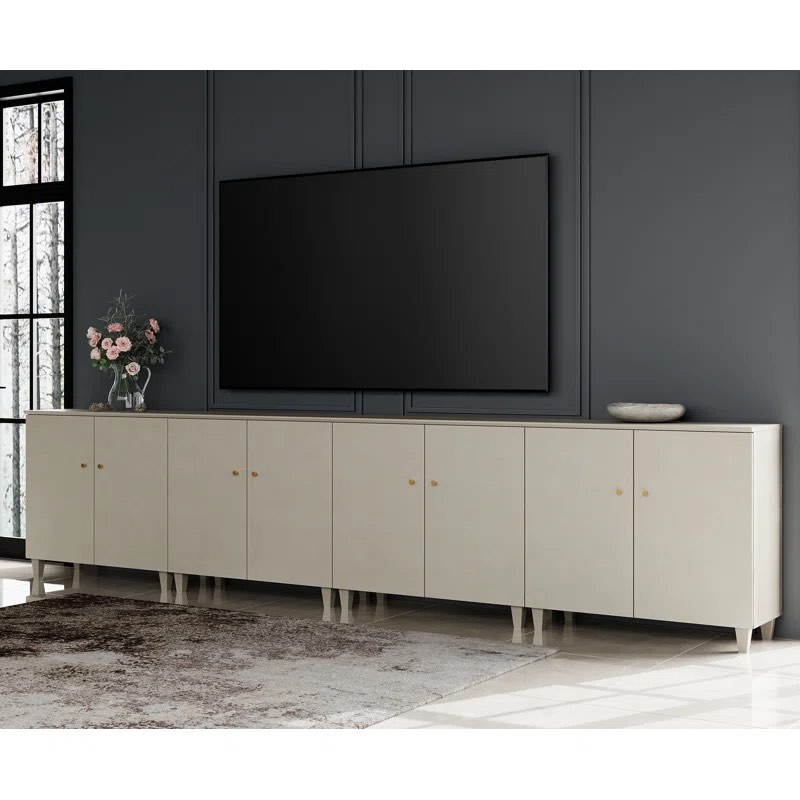(incomplete) Beige Cabriano TV Stand for TVs up to 100"