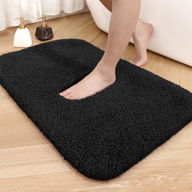 gaenside solid bath rug color black 