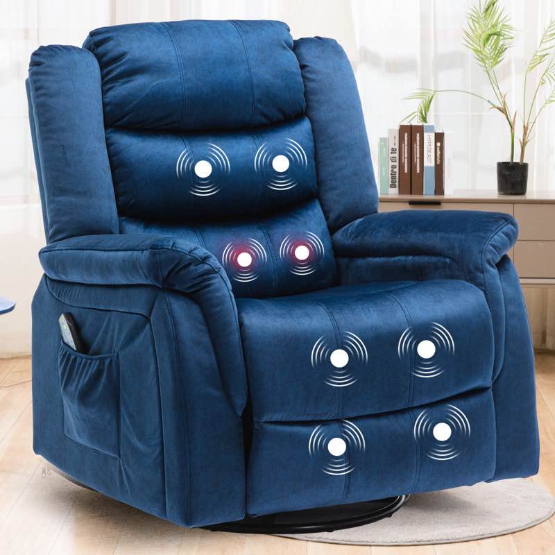 (incomplete) Recliner Chair Massage Rocker With Heat And Massage Reclining Chair 360 Degree Swivel Rocking Chair Home Theater Seating Side Pocket