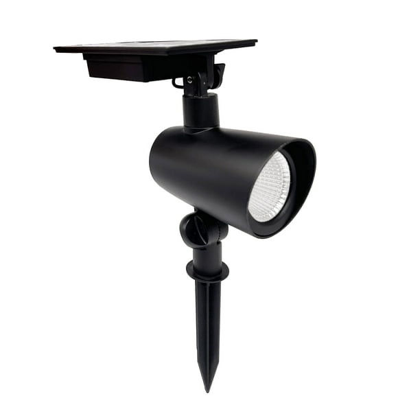 (only 1) Better Homes & Gardens Taylor Solar Powered Cast Metal Color Lock LED Landscape Spotlight, 150 Lumens 