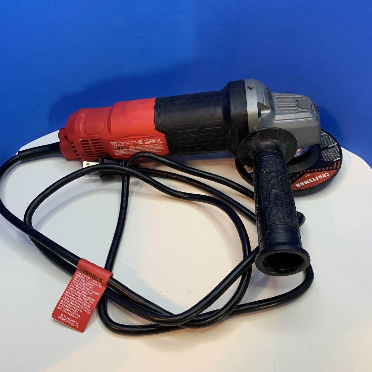 CRAFTSMAN Small Angle Grinder Tool 4-1/2 inch, 6 Amp, 12,000 RPM, Corded (CMEG100)