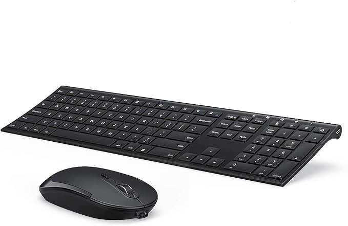 (SIMILAR ITEM) Wireless Keyboard and Mouse, Vssoplor 2.4GHz Rechargeable Compact Quiet Full-Size Keyboard and Mouse Combo with Nano USB Receiver for Windows, Laptop, PC, Notebook-Dark Gray
