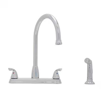Everfield Chrome 2-handle High-arc Kitchen Faucet (Deck Plate Included)