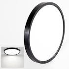 TALOYA 15.8 Inch Flush Mount Ceiling Light Fixture 36W Black Flat Light Fixture Low Profile Round Surface for Low Ceiling Kitchen,Bedroom,Day Light,Non-DIMMABLE,Close to Ceiling Light Fixture 15.8''-black
