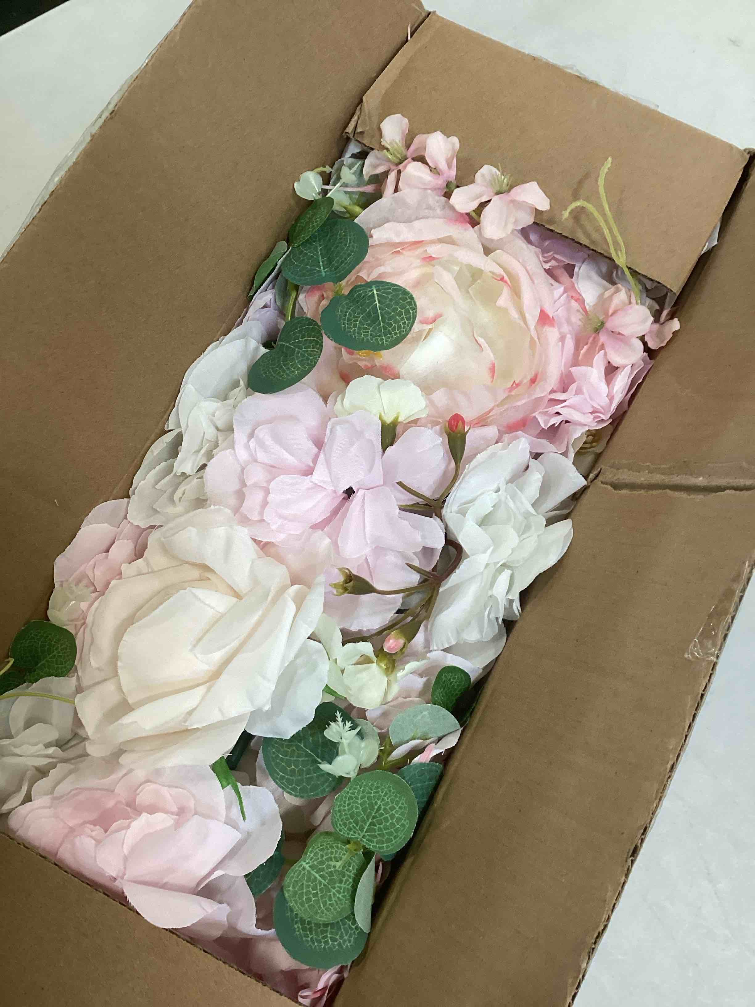 Wedding Arch Artificial Flowers Light Pink 6pcs Faux Floral Swags