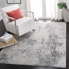 SAFAVIEH Tulum Collection Area Rug - 8' x 10', Ivory & Grey, Modern Abstract Design, Non-Shedding & Easy Care, Ideal for High Traffic Areas in Living Room, Bedroom (TUL209B)