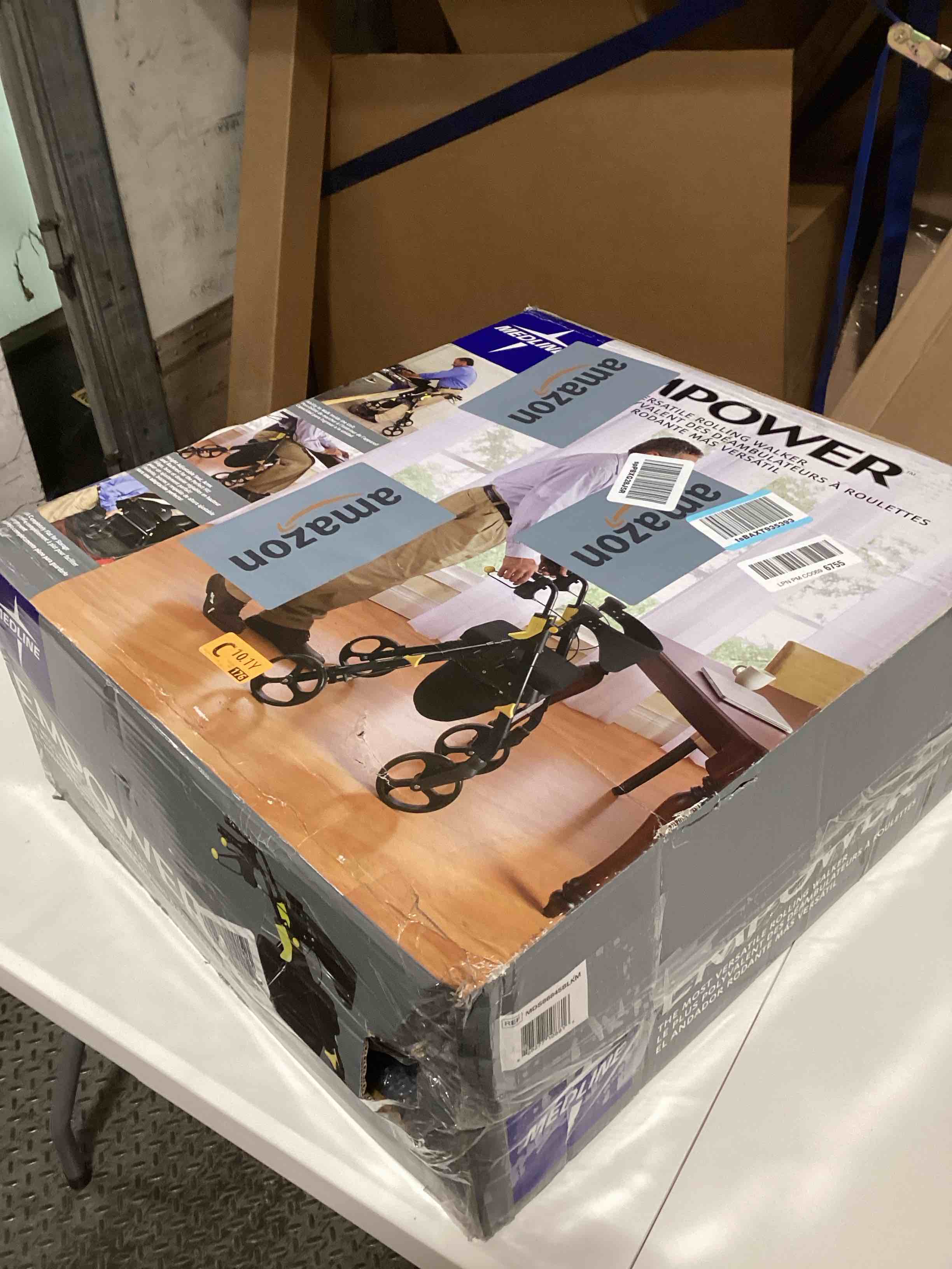 Medline Empower Rollator Folding Rolling Walker 8 Wheels 300lb Weight