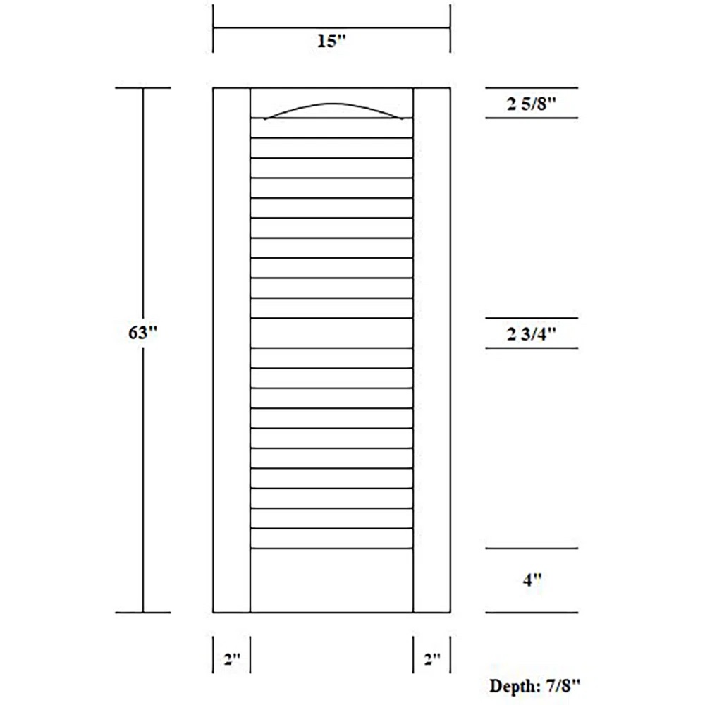 premier 15” louvered shutters set 