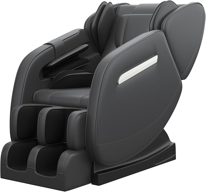 SMAGREHO 2022 New Massage Chair Recliner with Zero Gravity, Full Body Air Pressure, Heat and Foot Roller Included, Black
