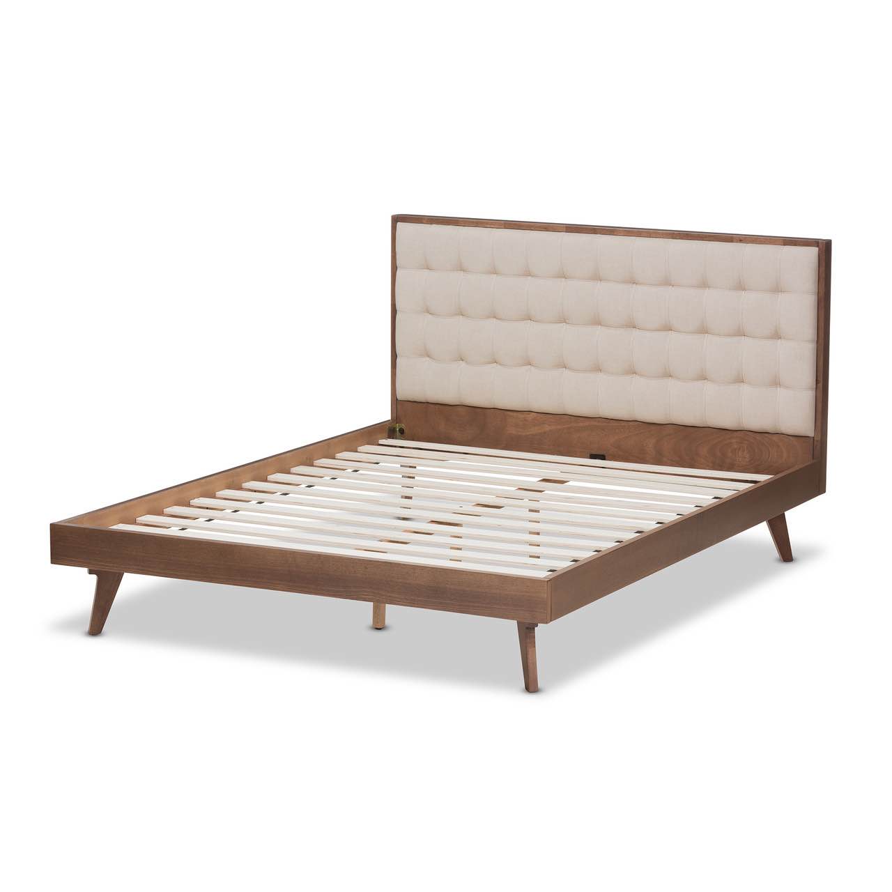 (incomplete) (box 3 of 3 ) Soloman eastern king size bed-beige 
