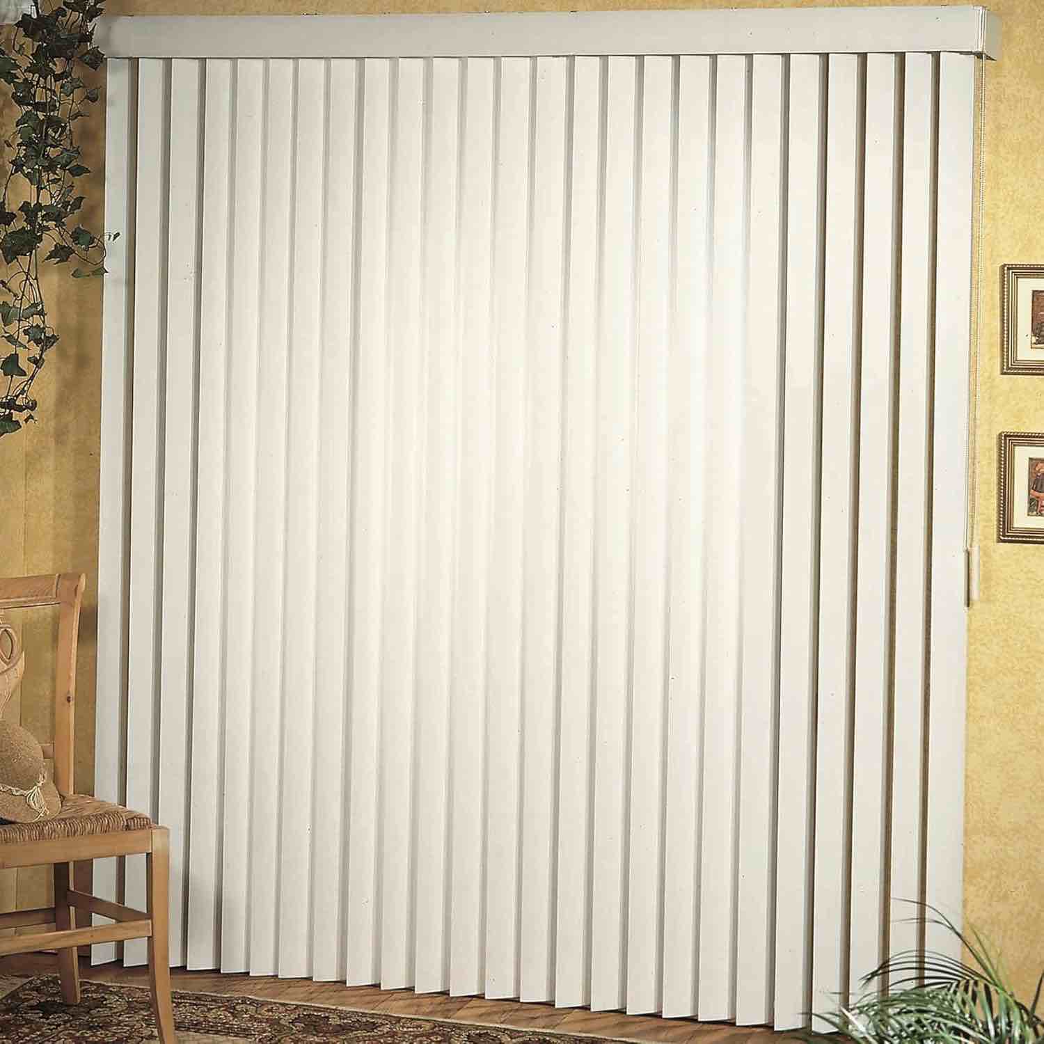 Ribbed Alabaster Room Darkening Vertical Blind