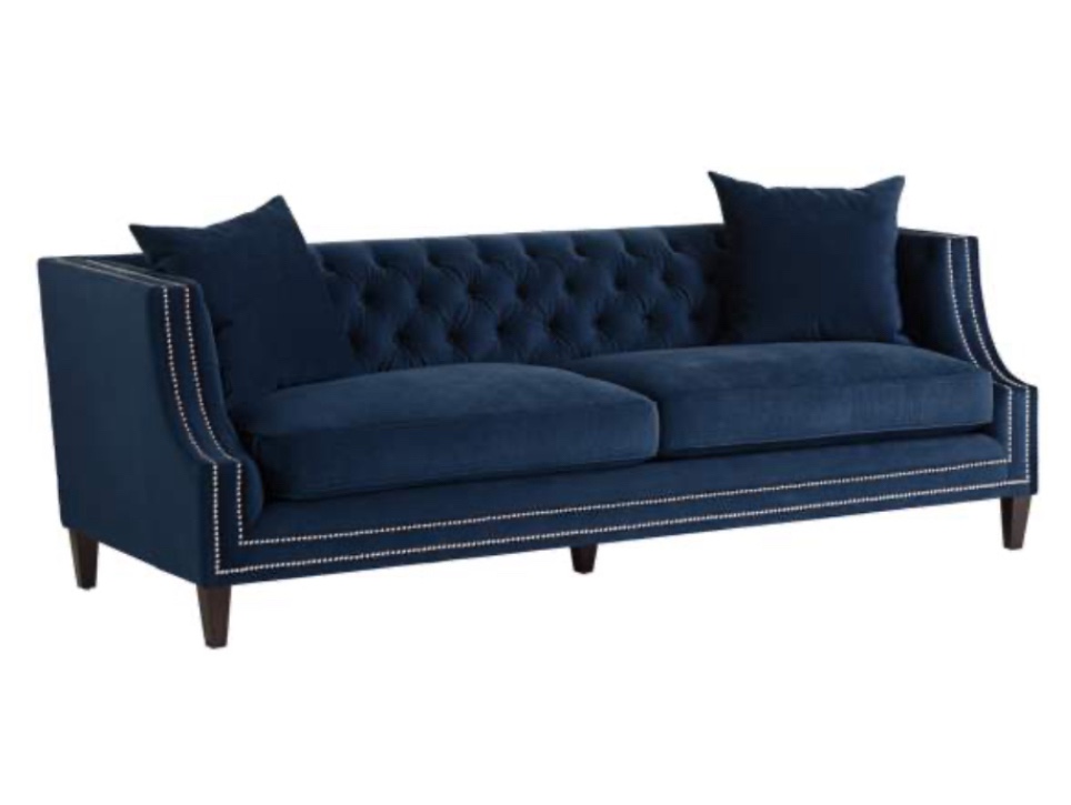 (similar) (incomplete) Wide Upholstered Tufted Sofa