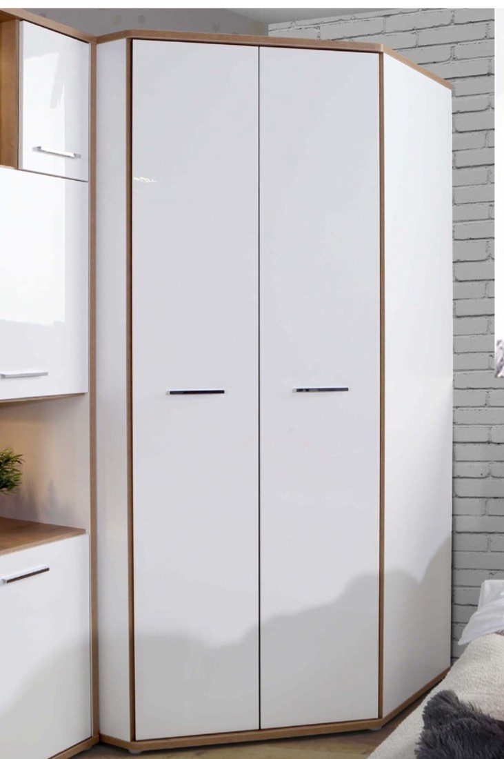 (incomplete) CHRBS891-M213-0004,Saziye 2 Door Corner Wardrobe