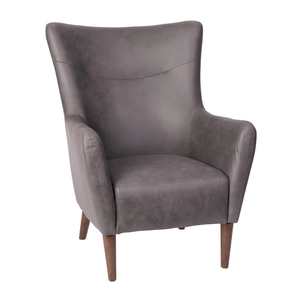 (similar) (incomplete) wingback upholstered living room chair with wood frame 