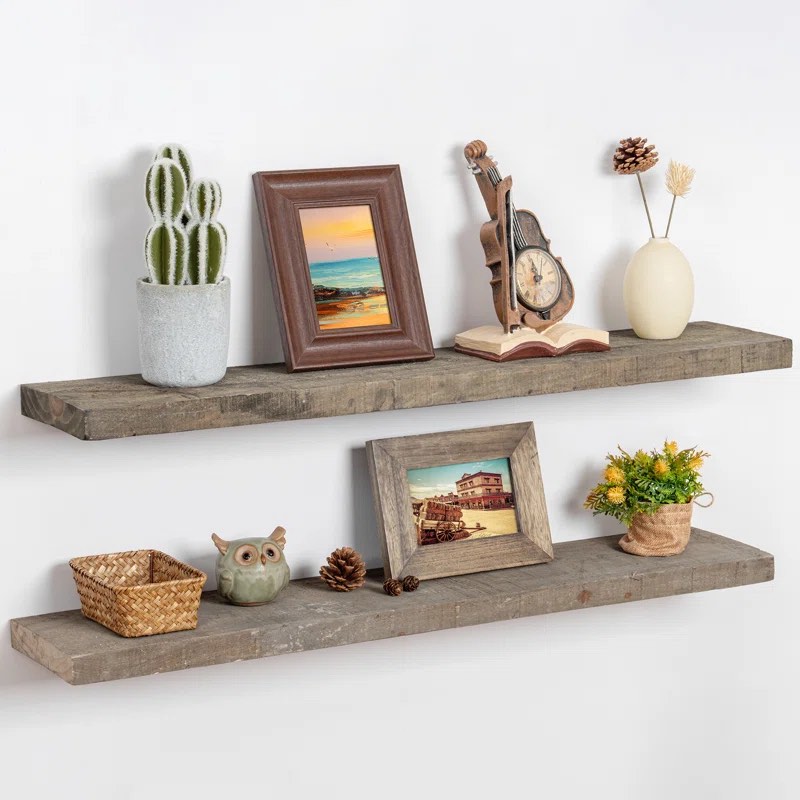 Ormar 2-Piece Reclaimed Wood Floating Shelves
