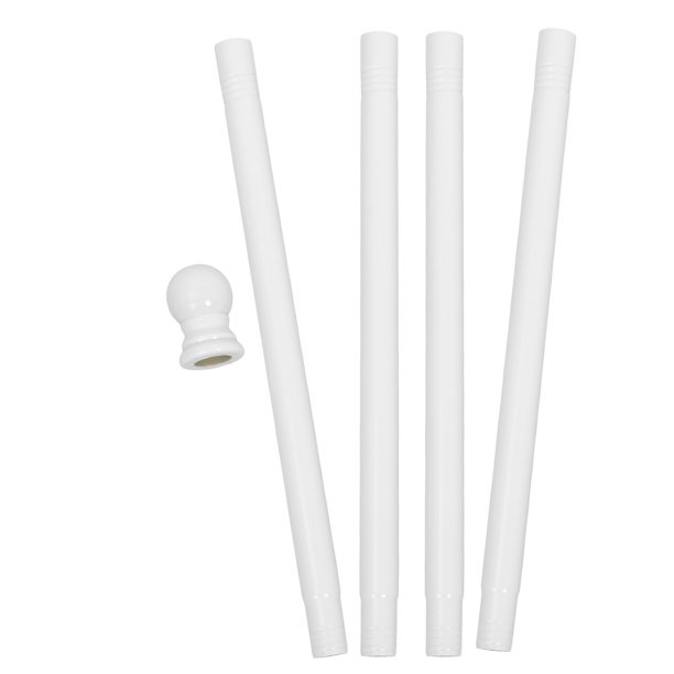 Rv Flag Pole Rotating Wall Hanging Advertising Pole Flagpole Abs Stainless Steel White 153.00X2.50X2.50CM