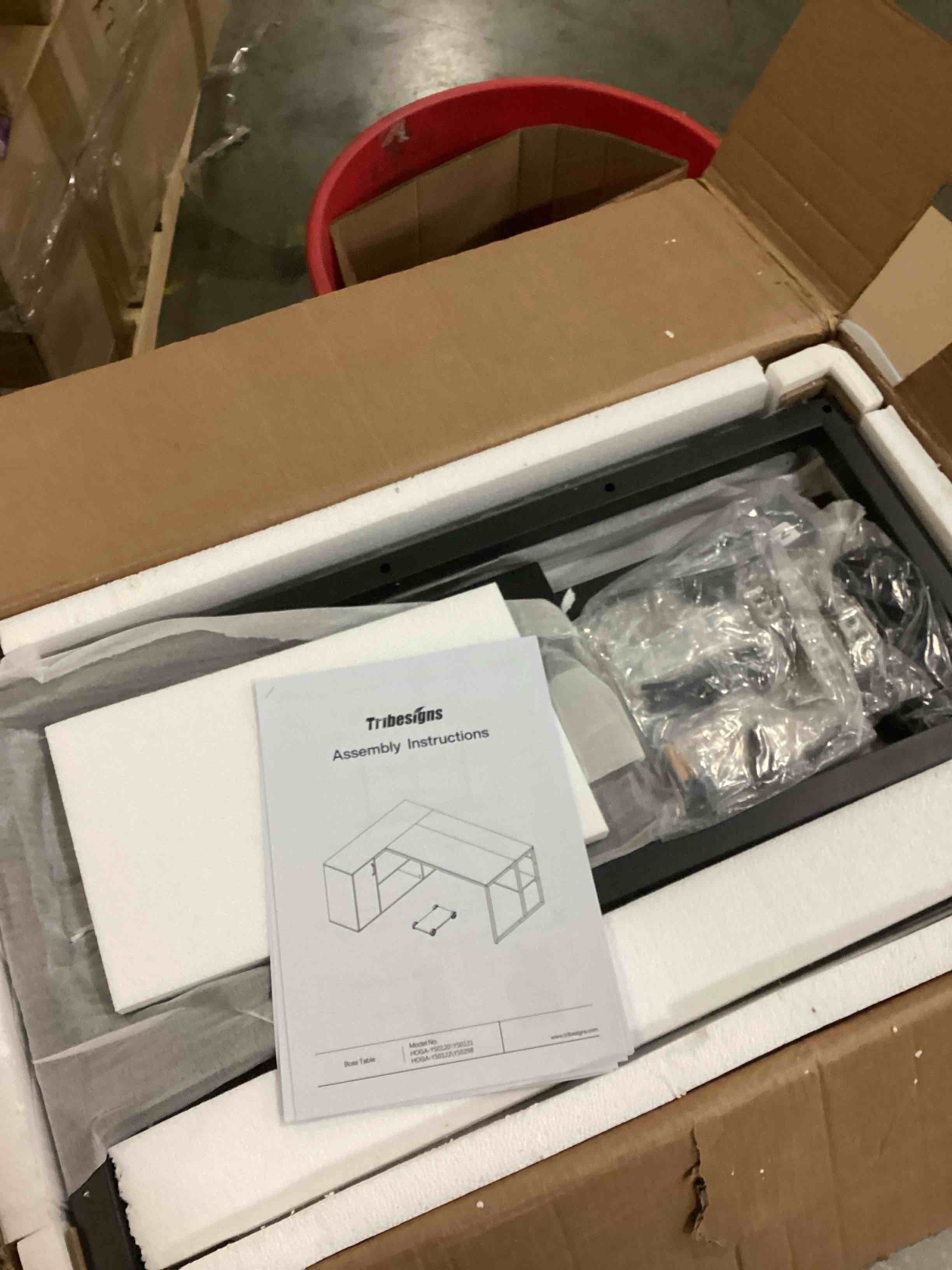 Monarch Specialties Computer Desk, Corner, 58"L, L Shape, Work, Laptop, Black Marble Look Laminate