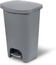 Glad 13 Gallon Trash Can 2 Pack Plastic Kitchen Waste Bins with Odor Protection of Lid