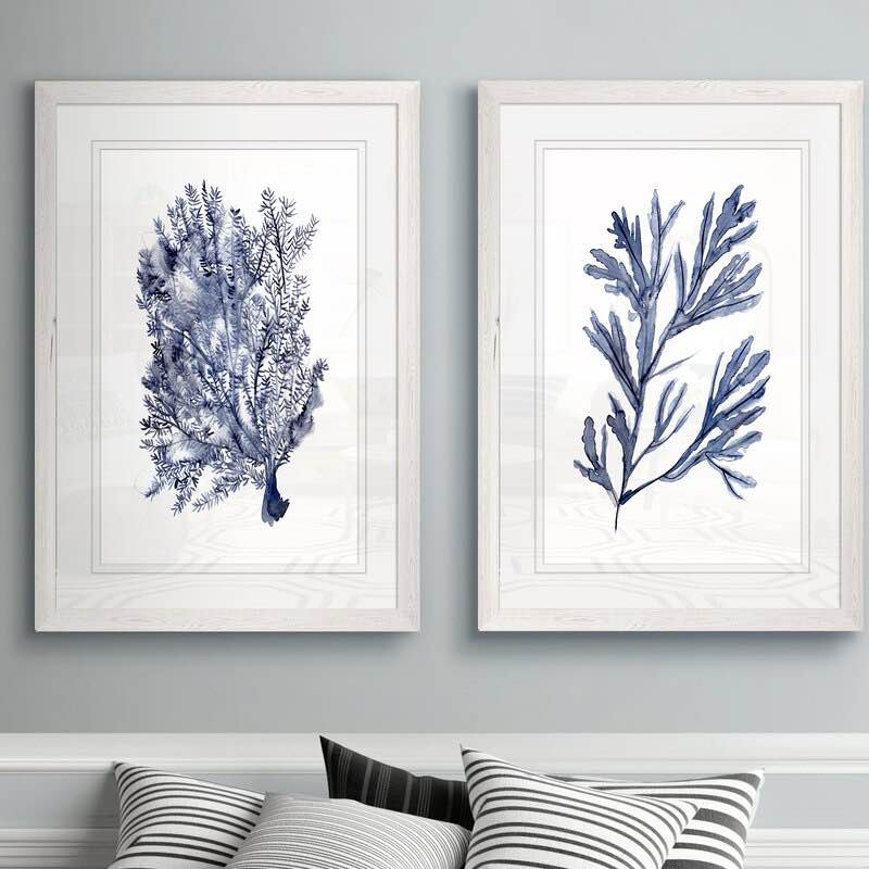 (incomplete) Seaweed Under Water I by Vincent Van Gogh - 2 Piece Picture Frame Painting Set