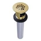 Kingston Brass Trimscape Brass Grid Bathroom Sink Drain with Overflow, 17 Gauge