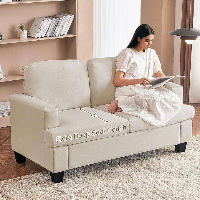 ( incomplete only arms and backrest ) 3 pieces set modern sofa couch comf contemporary sofa -loveseat beige 