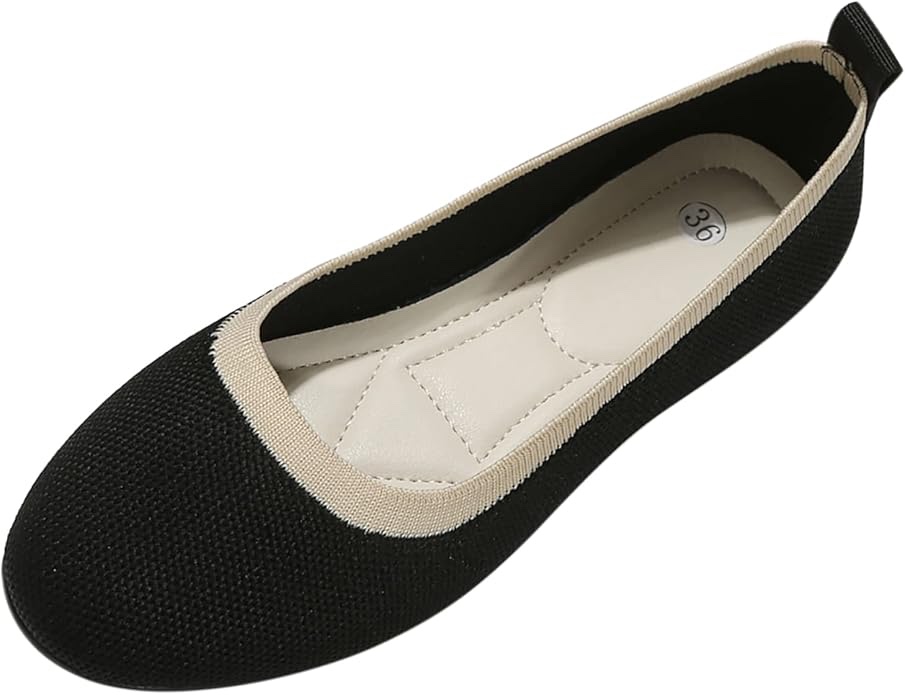 Women Ballet Flats Comfortable Slip On Flats Shoes Round Toe Walking Shoes Ladies Casual Dressy Shoes Breathable ( size 6) 