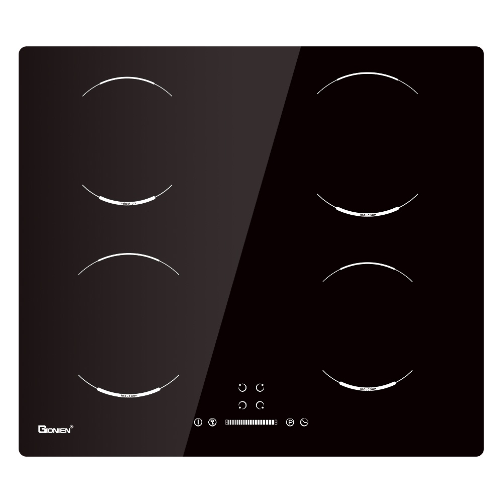 GIONIEN 4 Burner Electric Cooktop, 220V~240V Built-in 24" Induction Cooktop,6400W
