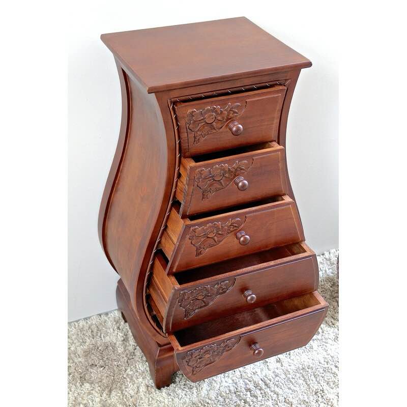 Aodee Solid Wood 5 - Drawer Accent Chest