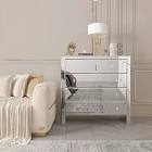 Kentasia 5 Drawer 35" W Glass Chest