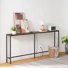 Console Table with Power Outlet Narrow Entryway Table