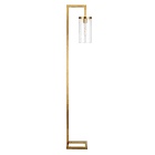 Malva 68 in. Brass Floor Lamp with Clear Glass Shade