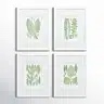 Eifa " Assorted Leaf Prints " 4 - Pieces