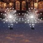 Silver/Black Low Voltage Solar Powered Integrated LED Pathway Light Outdoor Waterproof  Solar Firework Lights