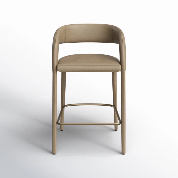 freesteley 25.6” vegan leather counter stool