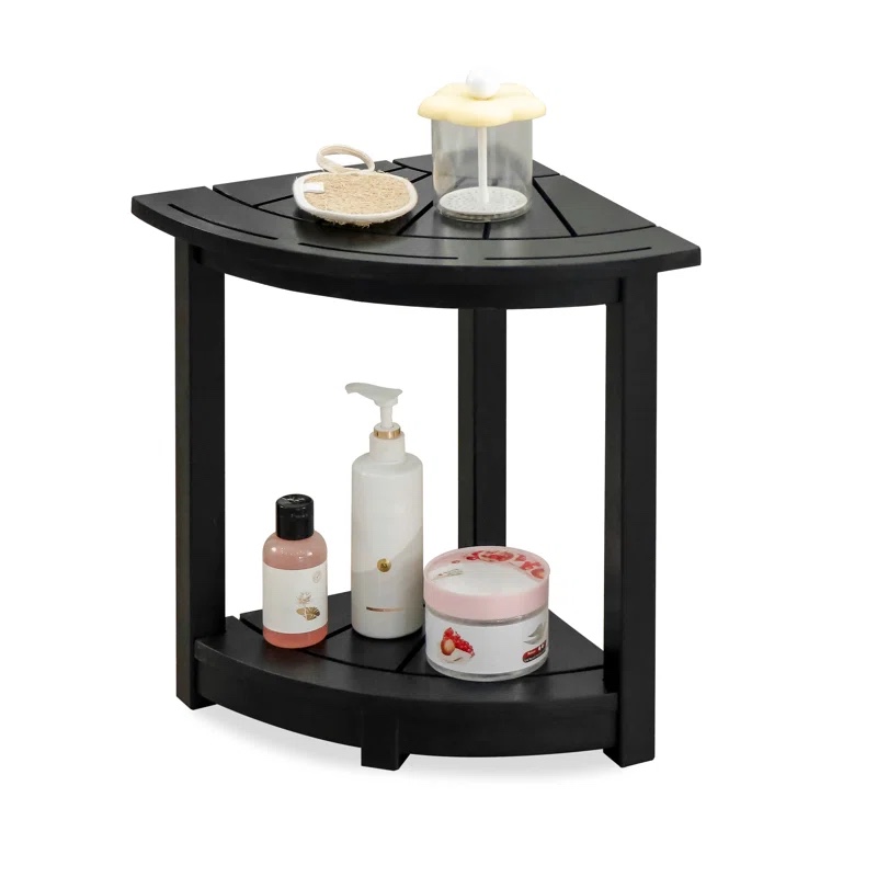 Alan dis  17:9 w solid wood corner shower bench 