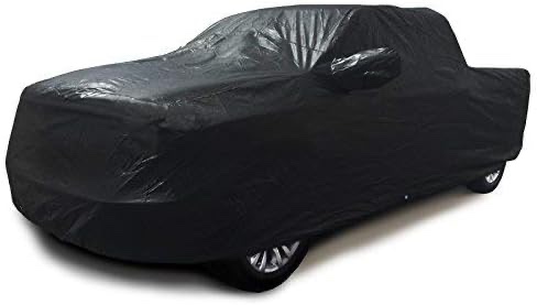 CarsCover 100% Sunblock Custom Fit 2000-2018 Chevy Silverado 1500 Crew Cab 5.5ft Short Bed Box Truck Car Cover Xtrashield Black